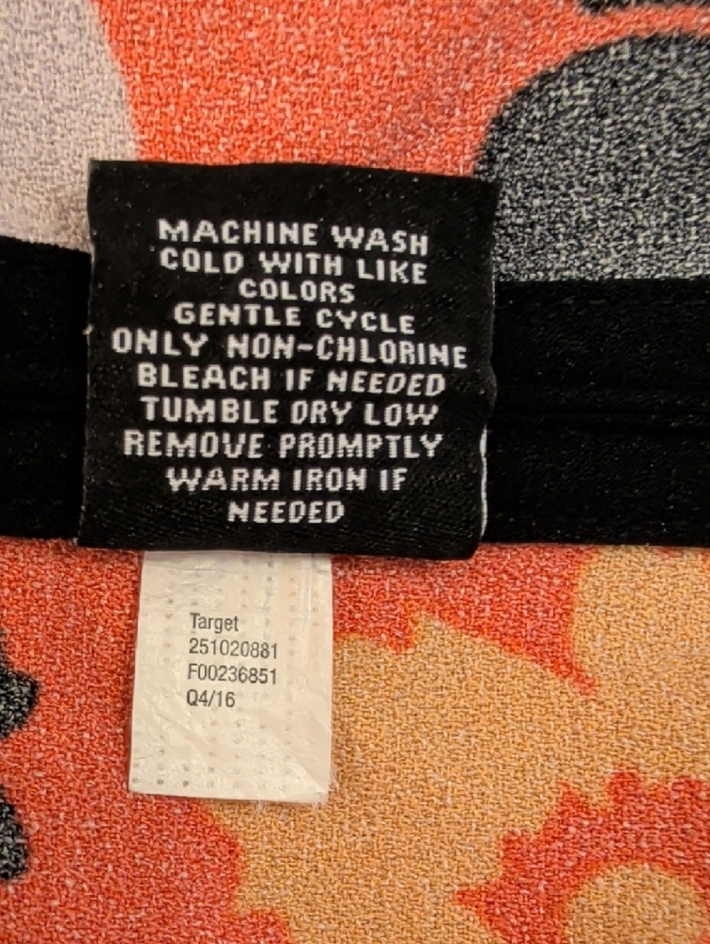 Victoria Beckham for Target Orange Floral Crepe Top Size XS | Retro Short Sleeve - Picture 8 of 8